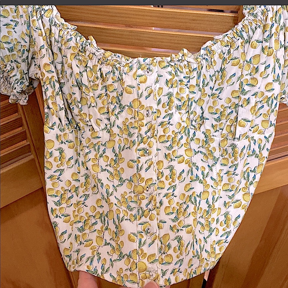 Lemon button town bustier ASTR The Label top